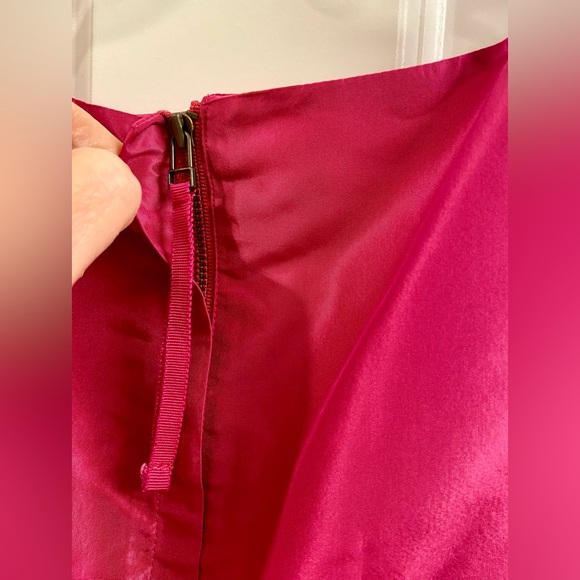 NWT Banana Republic Mad Men Betty Dress 60's Women's Pink Fushia Silk Size 6 - Picture 5 of 11